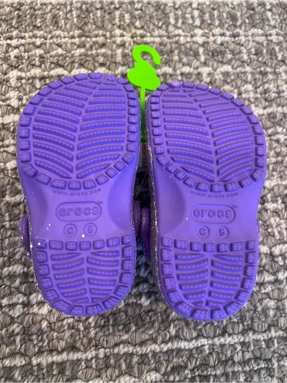 Toddler Classic Fantasy Purple Glitter Clog CROCS- size c5